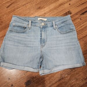 Light Blue Denim Women Shorts